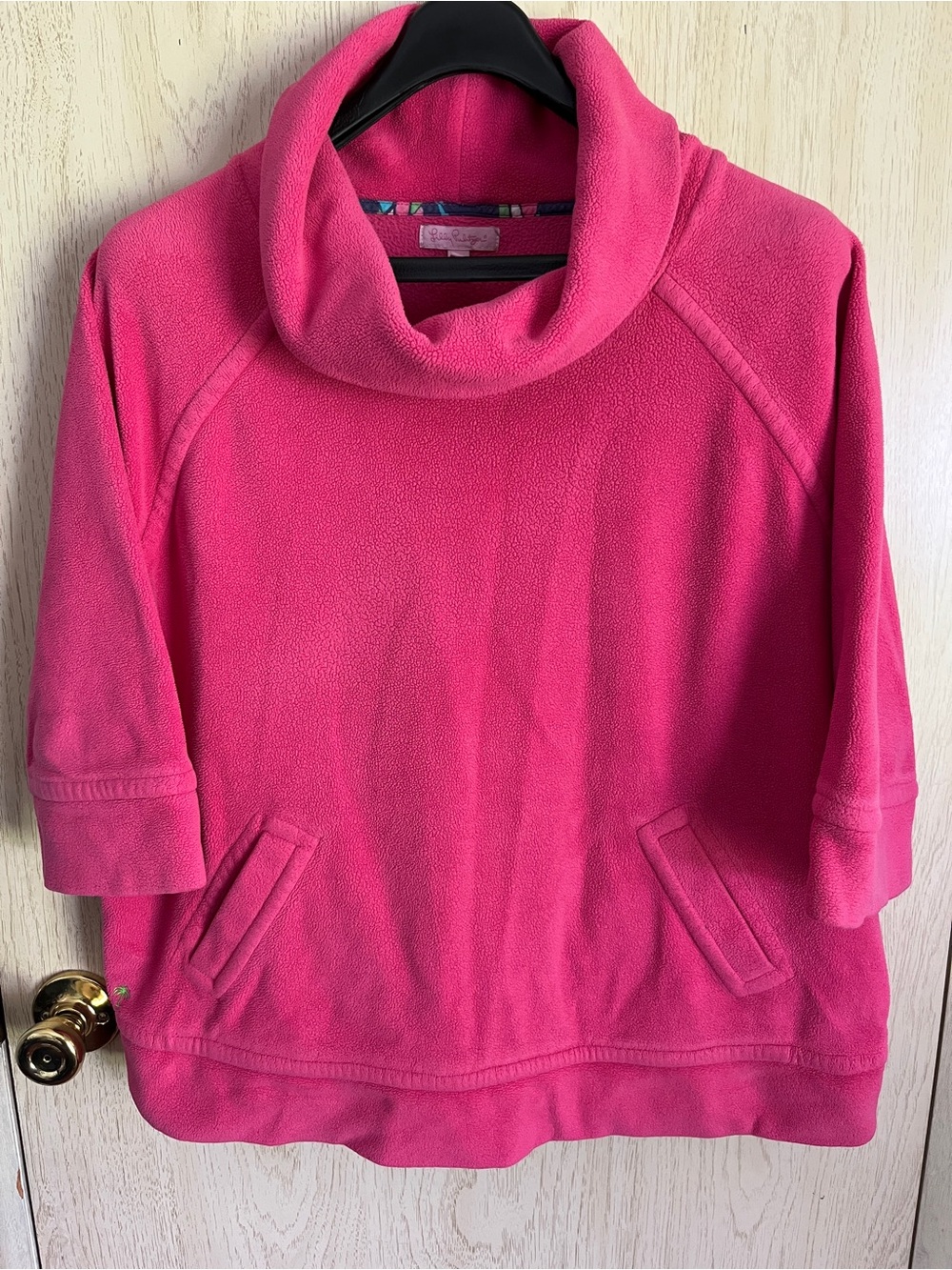 Lilly Pulitzer Irving Fleece Pink Pullover Sz M